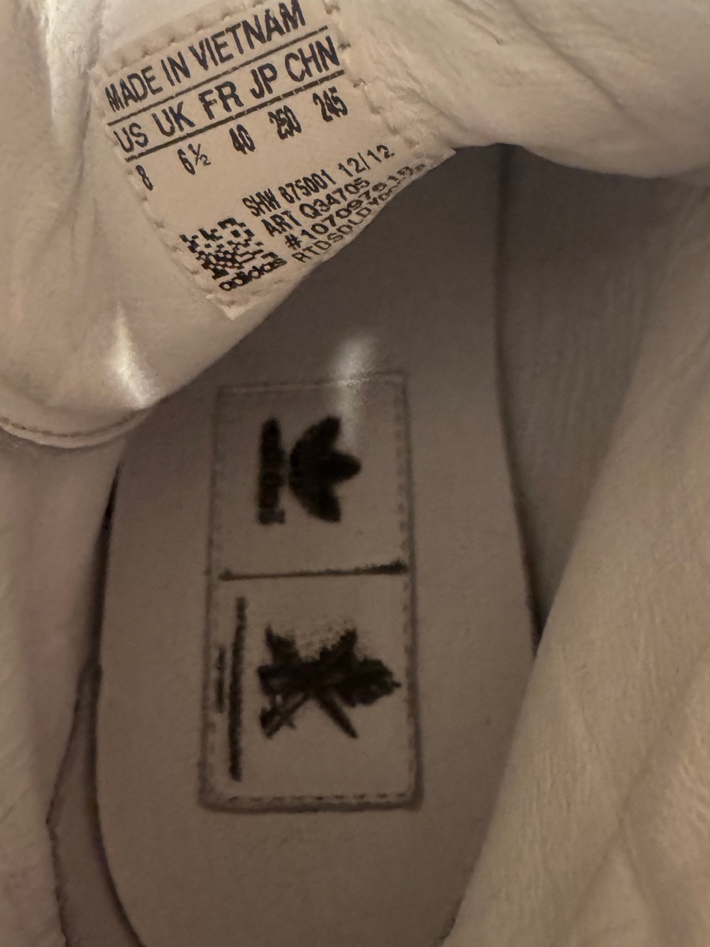 ADIDAS OPENING CEREMONY White Leather High Top Sneakers with hidden wedge! - Picture 6 of 8